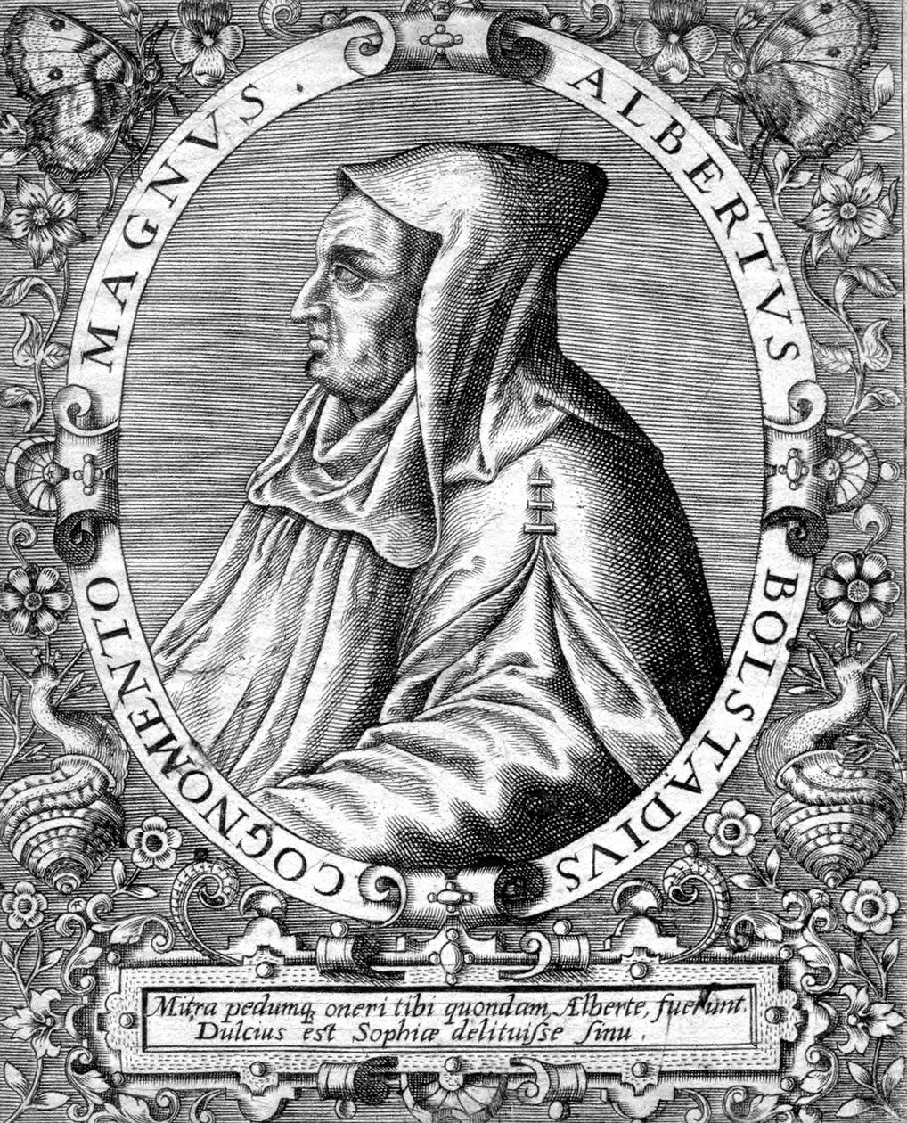 Albert Magnus (1193/1206-1280) monje dominico alemán , científico, filósofo y teólogo, grabado de Unbekannter Künstler