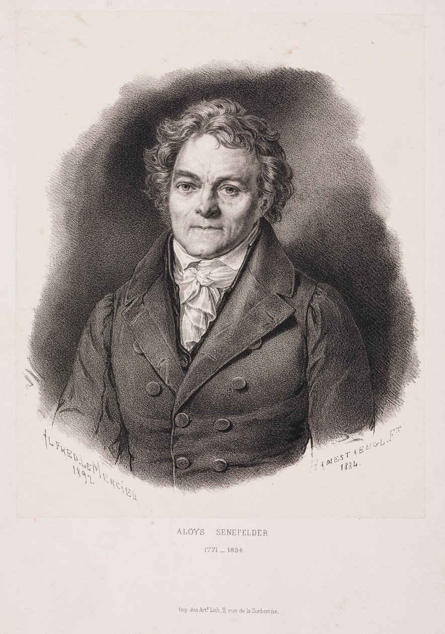 Alois Senefelder, inventor alemán de la litografía, principios del siglo XIX de Unbekannt