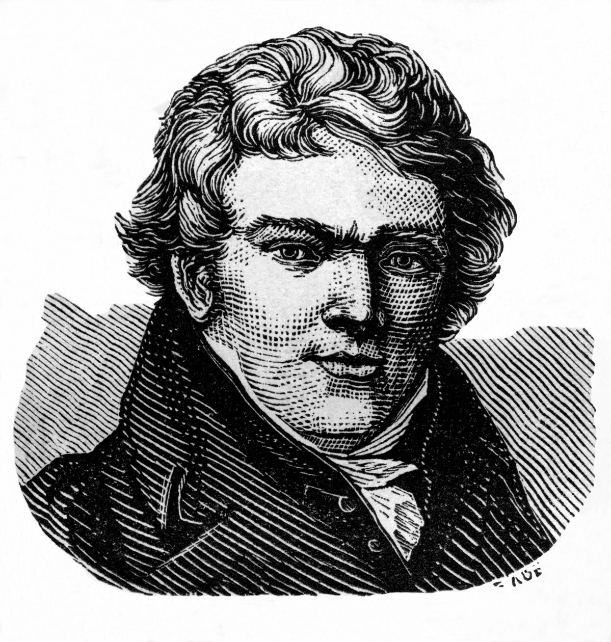 Aloys Senefelder (1771-1834), acteur et dramaturge allemand, inventeur de la lithographie et imprimeur - Senefelder, Alois, inventor de la litografía. Ilustración / grabado en madera de : " El mundo en ilustraciones ", publicado por el autorDr. Chr. de Unbekannter Künstler