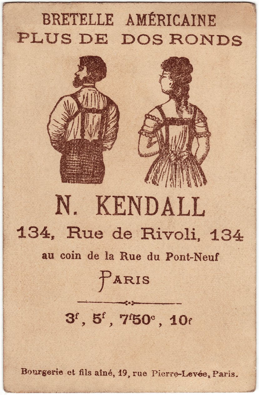 Bandolera americana más espalda redonda, publicidad para el Kendall de Unbekannter Künstler