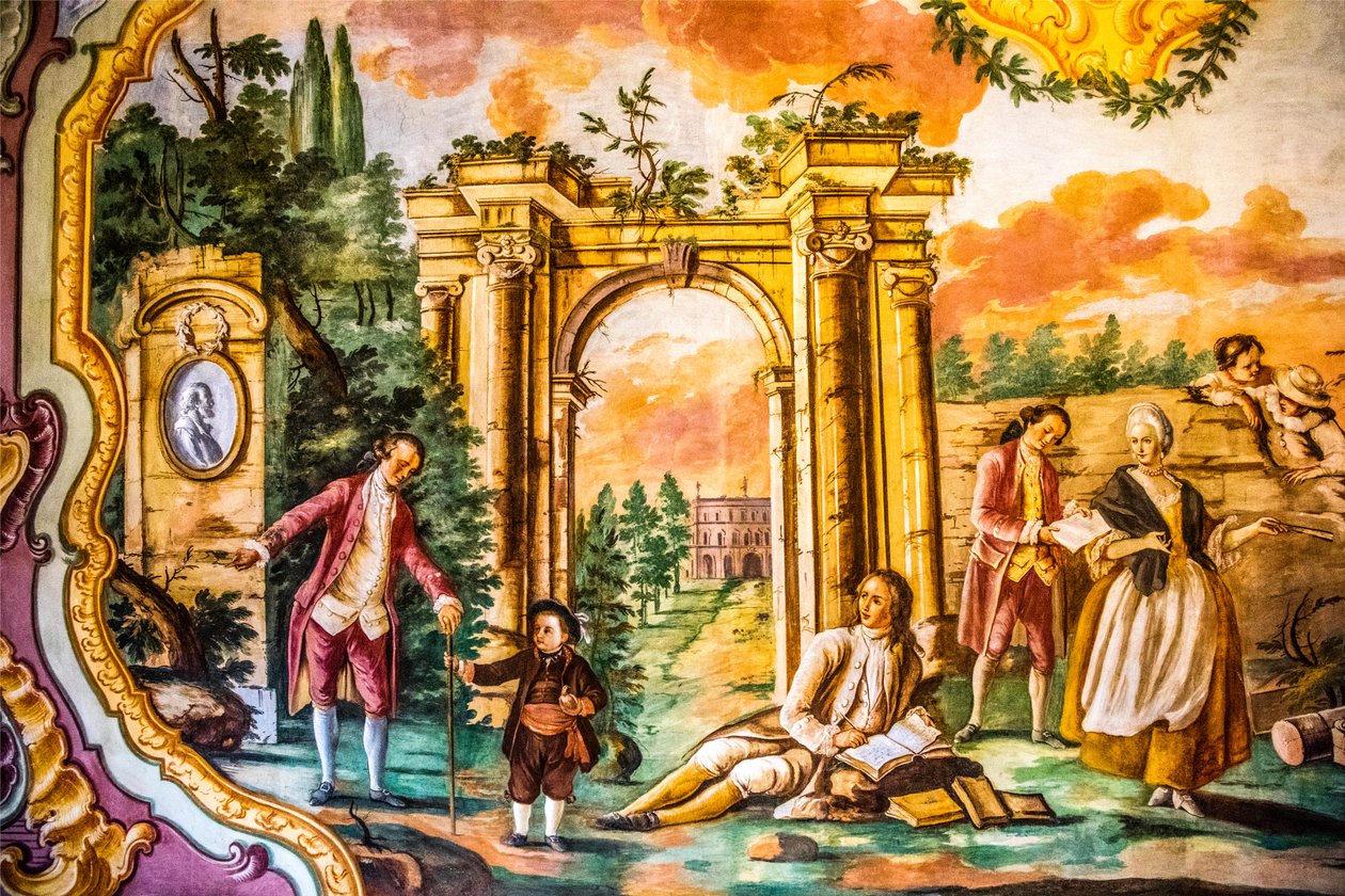 Sala Arcadia con frescos de Domenico Carella, Palacio Ducal, Martina Franca, Apulia, Italia, Europa (foto) de Unbekannter Künstler