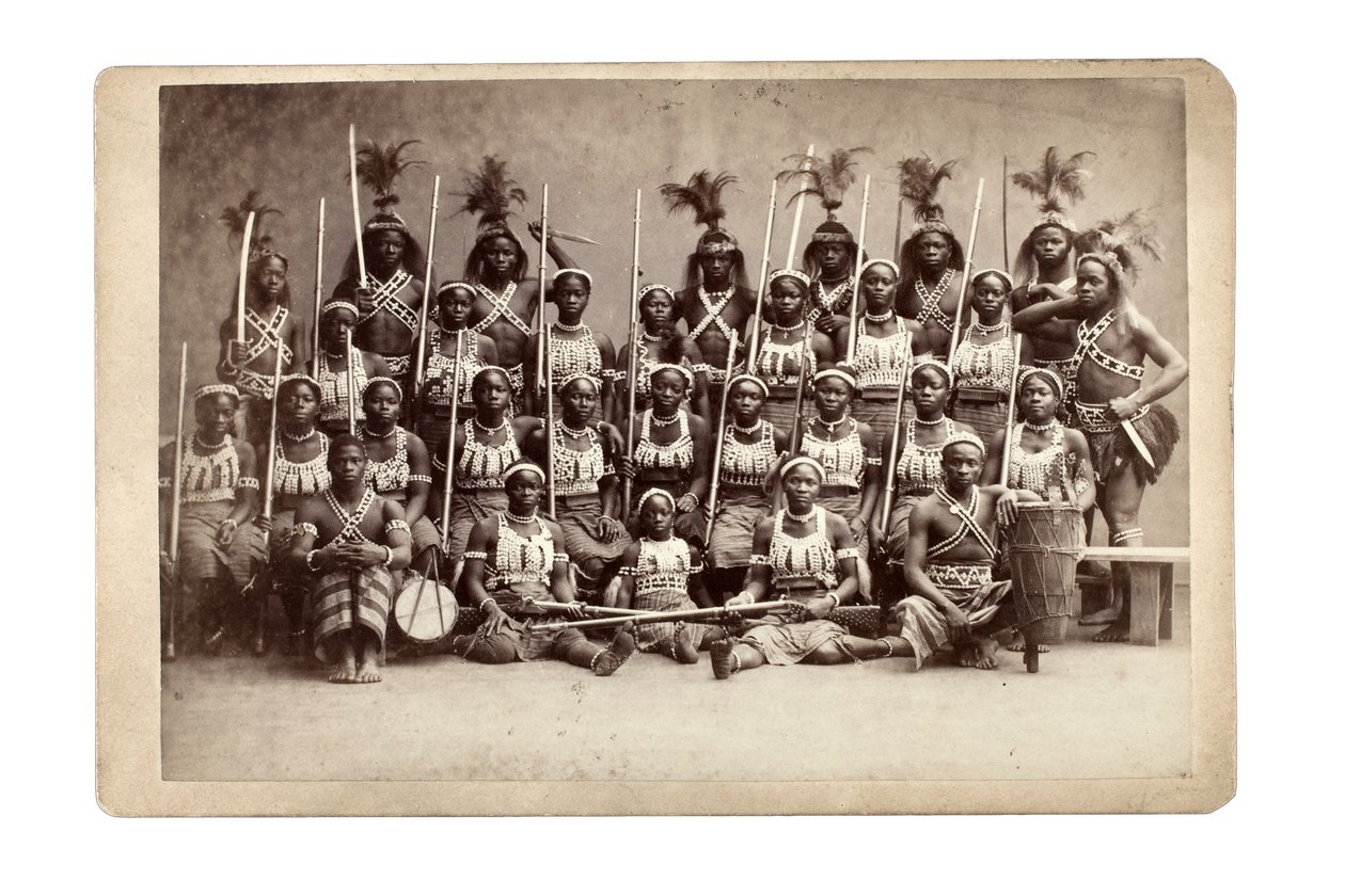 Grupo Ashanti, Alemania 1890s (foto en blanco y negro) de Unbekannt
