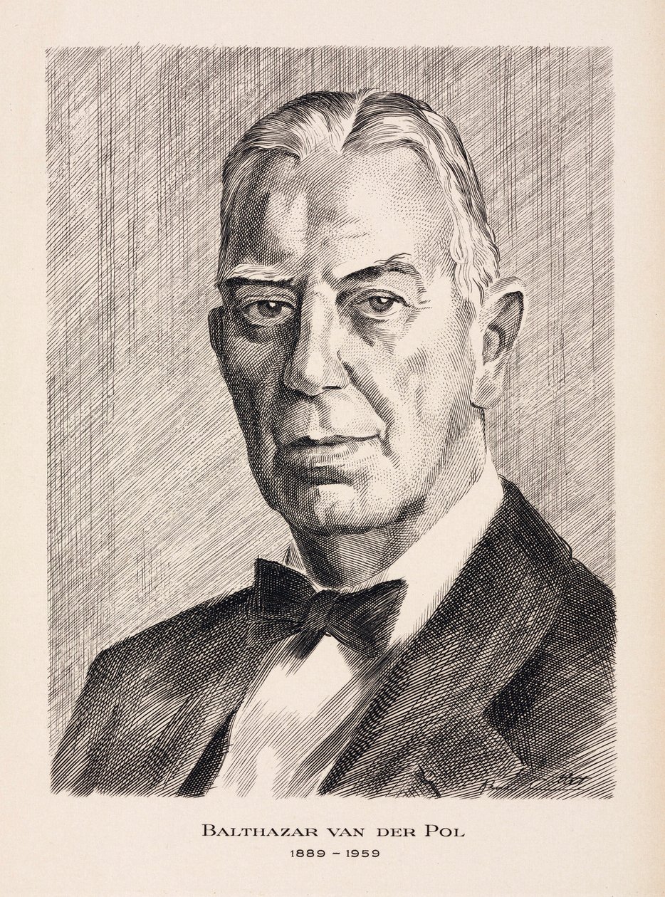Balthazar van der Pol, ingeniero eléctrico holandés, c 1930s de Unbekannt