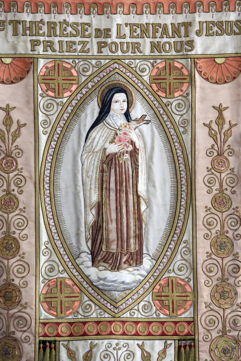 Estandarte: "Santa Teresa del Niño Jesús, ruega por nosotros", Honfleur, Francia de Unbekannt