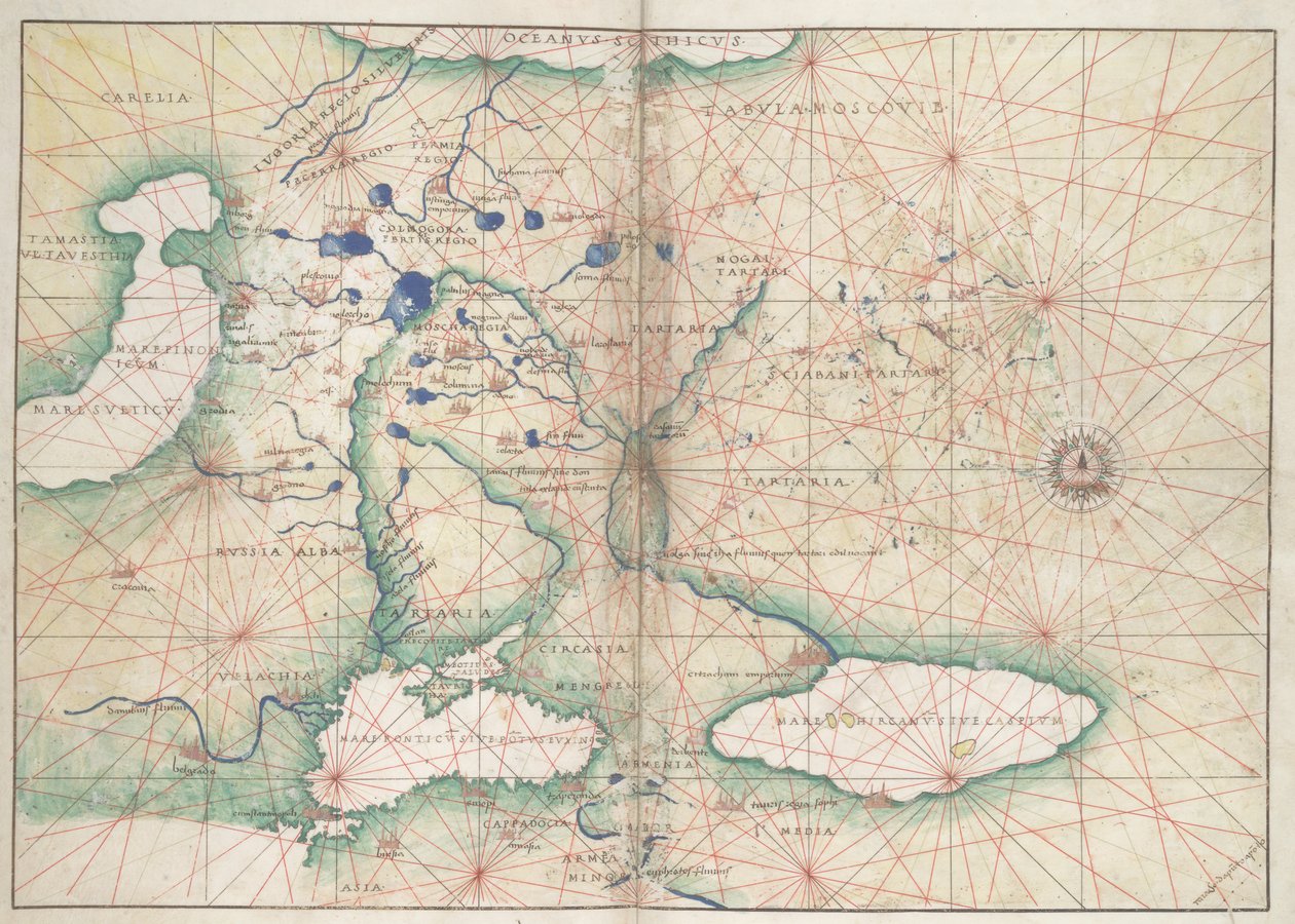 Battista Agnese, ATLAS PORTOLANO (Italia hacia 1550) 2 de Unbekannter Künstler