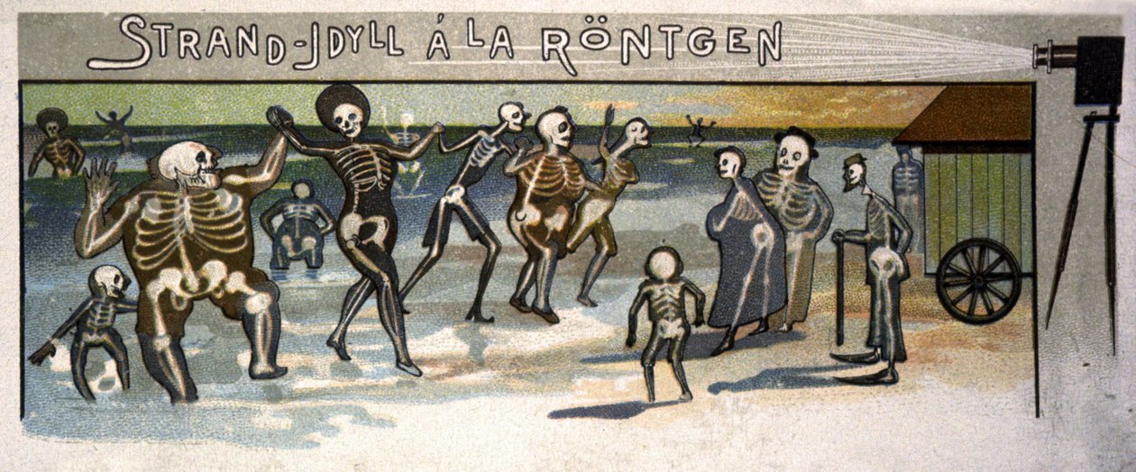 Idilio playero en el Rontgen, c.1900 (ilustración) de Unbekannter Künstler