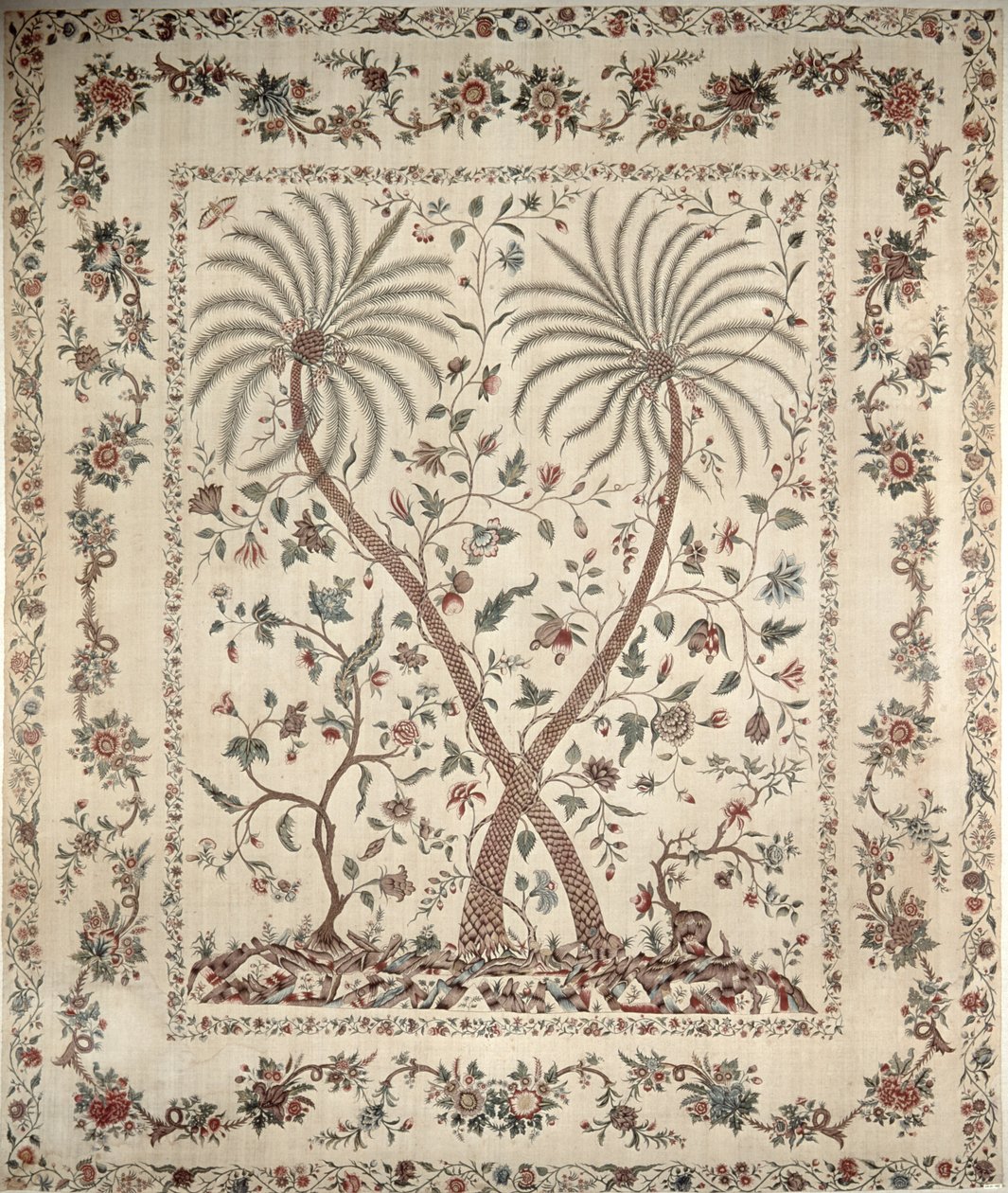 Colcha con motivos de palmeras de la costa sur de Coromandel, c.1770 (algodón) de Unbekannt