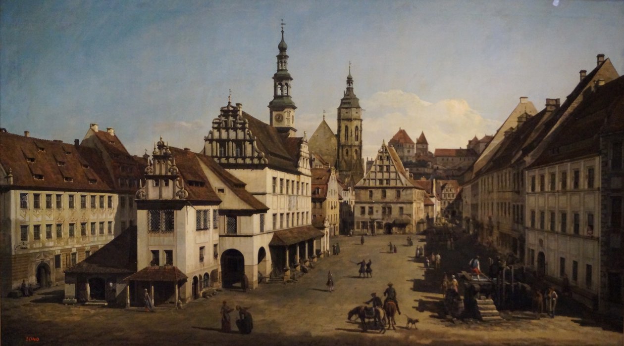 Bernardo Belotto, llamado Canaletto, "La plaza del mercado de Pirna", 1768, Museo Pushkin, Moscú de Unbekannter Künstler