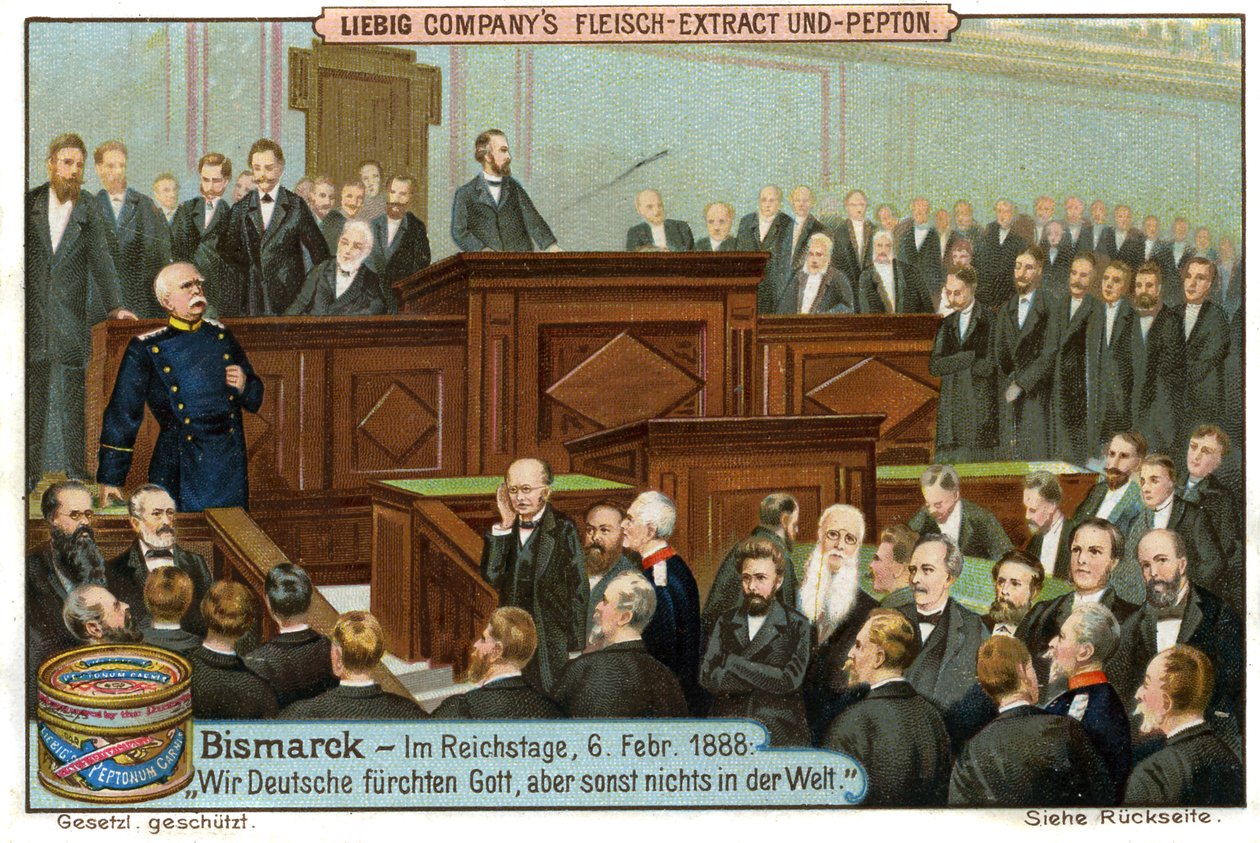 Bismarck en el Reichstag de Unbekannter Künstler