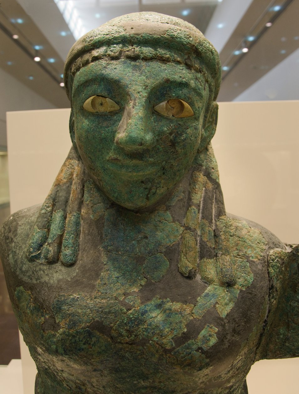 Figura femenina alada de bronce (590 a.C. - 580 a.C.), Museo de Olimpia, Olimpia, Peloponeso, Grecia (foto) de Unknown