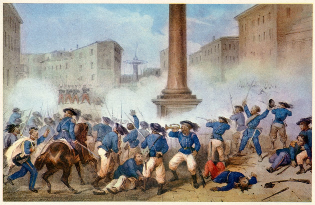 COMBATE POR LAS CALLES DE PERUGIA de Unbekannter Künstler