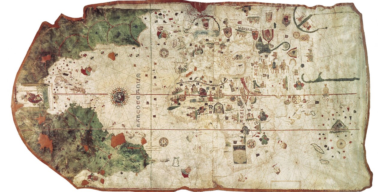 COSA, Juan de la (1460-1510). Cartógrafo. Carta de Juan de la Cosa (1500). ESPAÑA. MADRID (COMUNIDAD AUTÓNOMA). Madrid. Museo de la Marina de Unbekannter Künstler