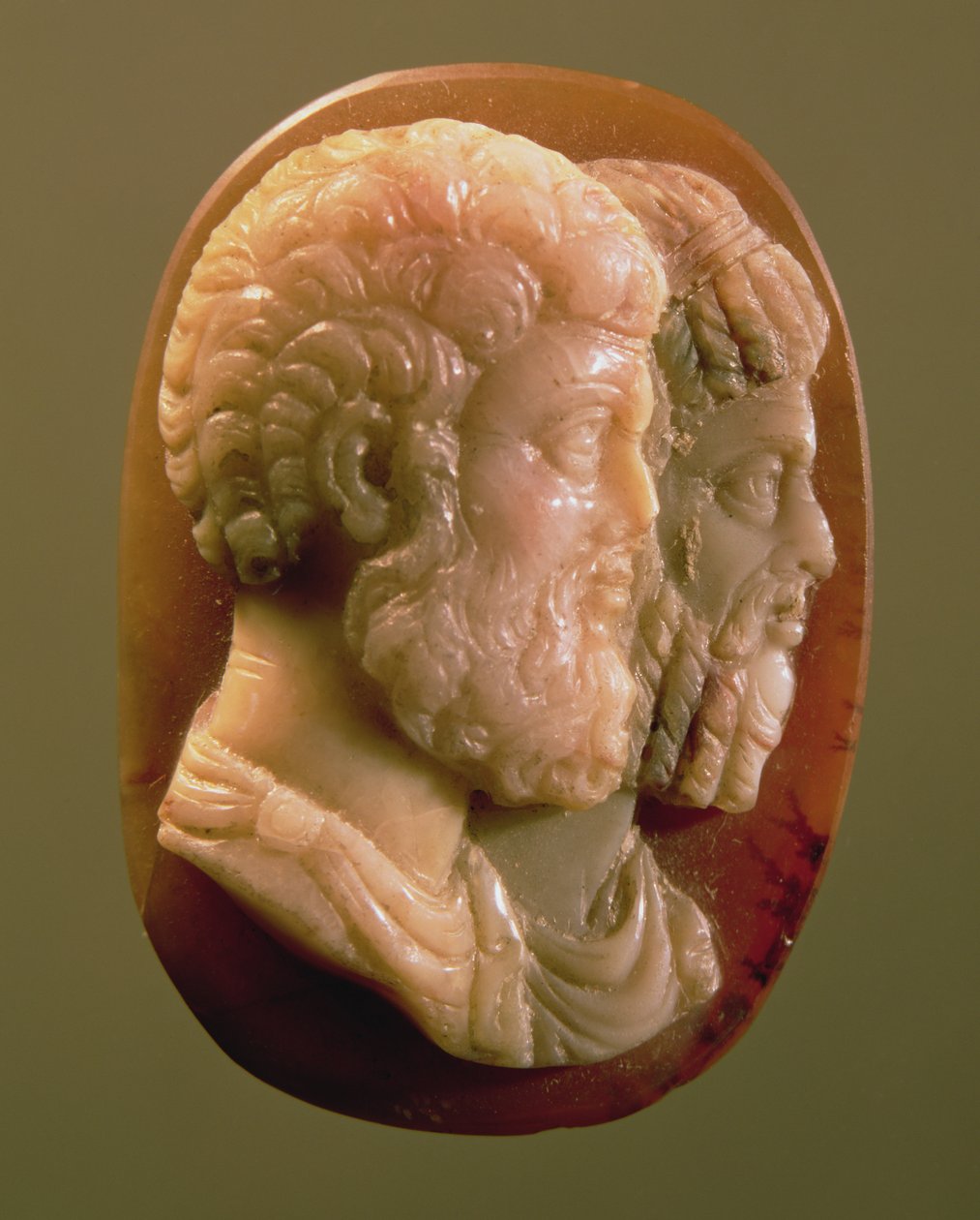 Camafeo que representa a Marco Aurelio (121-180) y Lucio Vero (130-169) Romano de Unbekannt