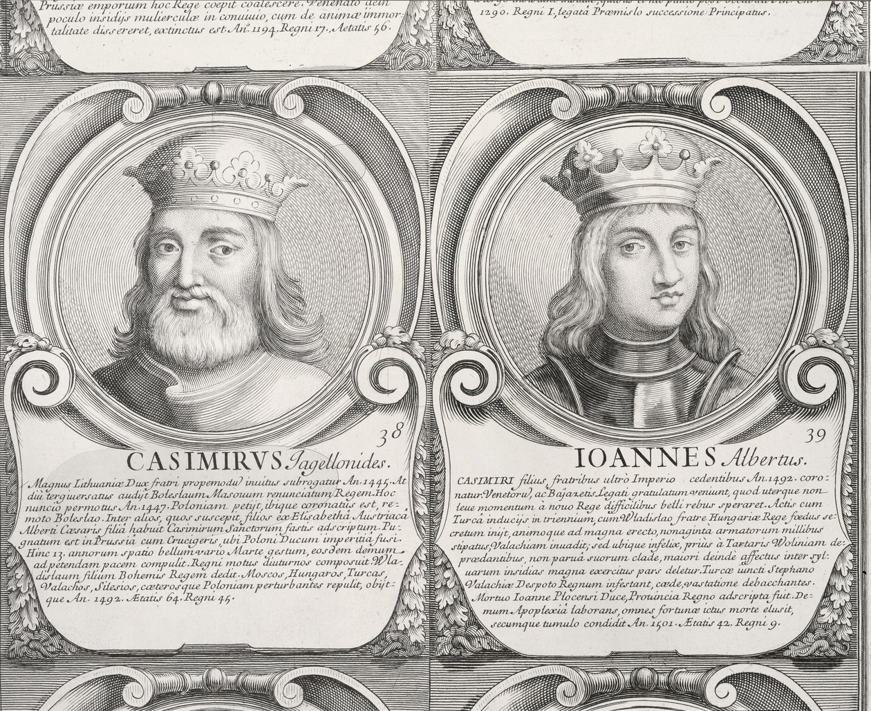 Casimiro IV Jagellón, y Jan I Olbracht, no. 38 y 39 de 