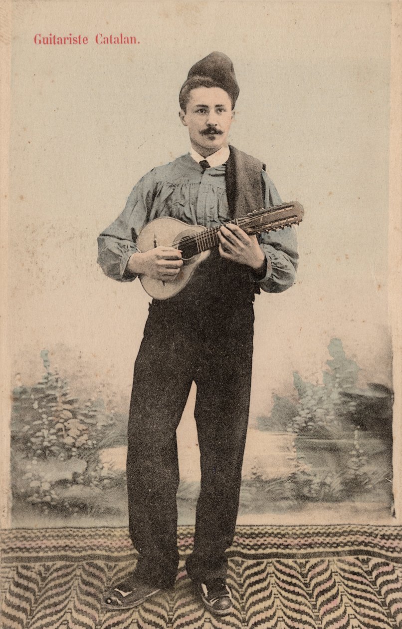 Guitarrista catalán, c.1910 (postal) de Unbekannter Künstler