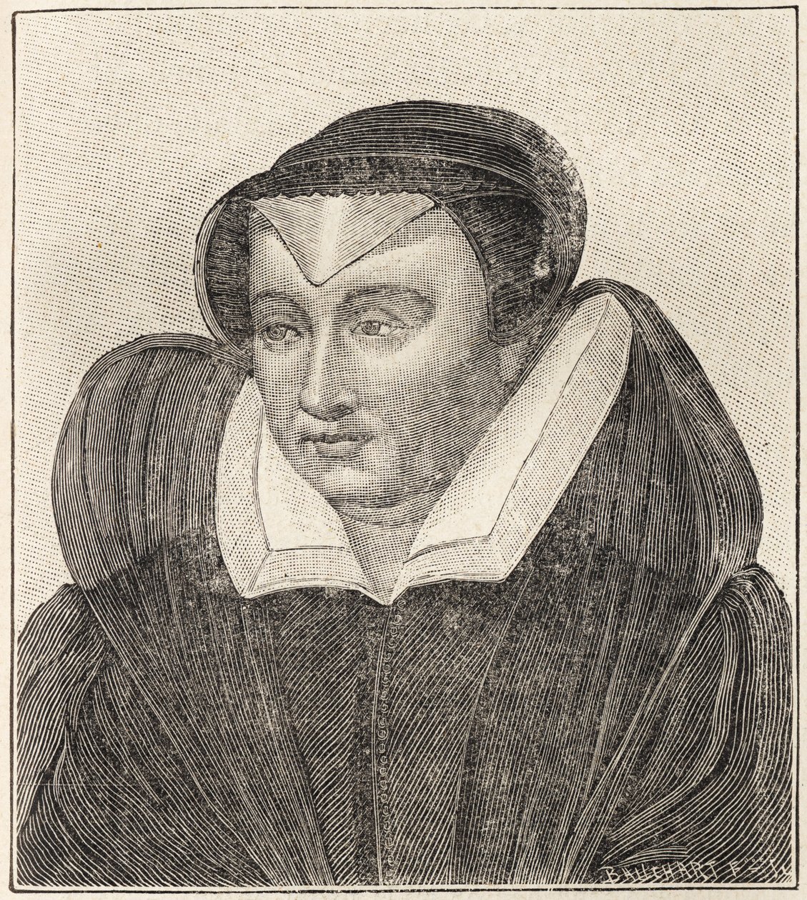 Catalina de Médicis (grabado) de Unbekannter Künstler
