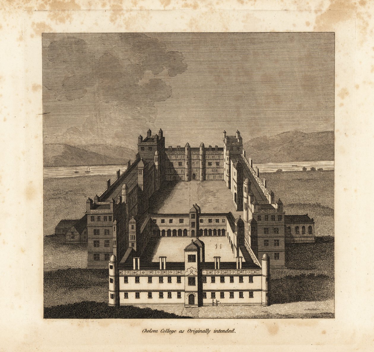 Chelsea College como originalmente fue planeado por el Rey James I de Unbekannt