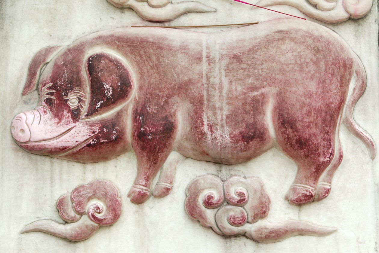 Signo astrológico chino. Templo de la Nube Blanca, Pekín, China de Unbekannt