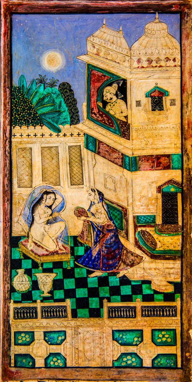 Patio de Chittra Shala con virtuosas pinturas finas, Fuerte de Taragarh, Bundi, Bundi, Rajastán, India, Asia (foto) de Unbekannter Künstler