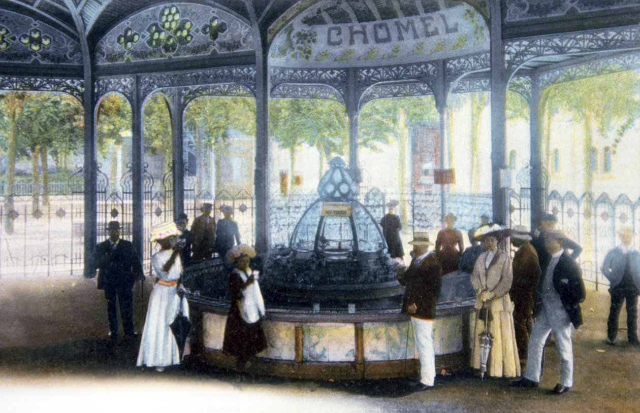 Manantial de Chomel en Vichy, c.1910 (postal) de Unbekannter Künstler