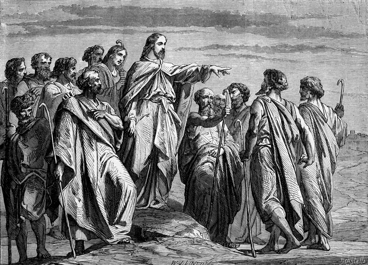 Cristo enviando a los apóstoles - Biblia de Unbekannter Künstler