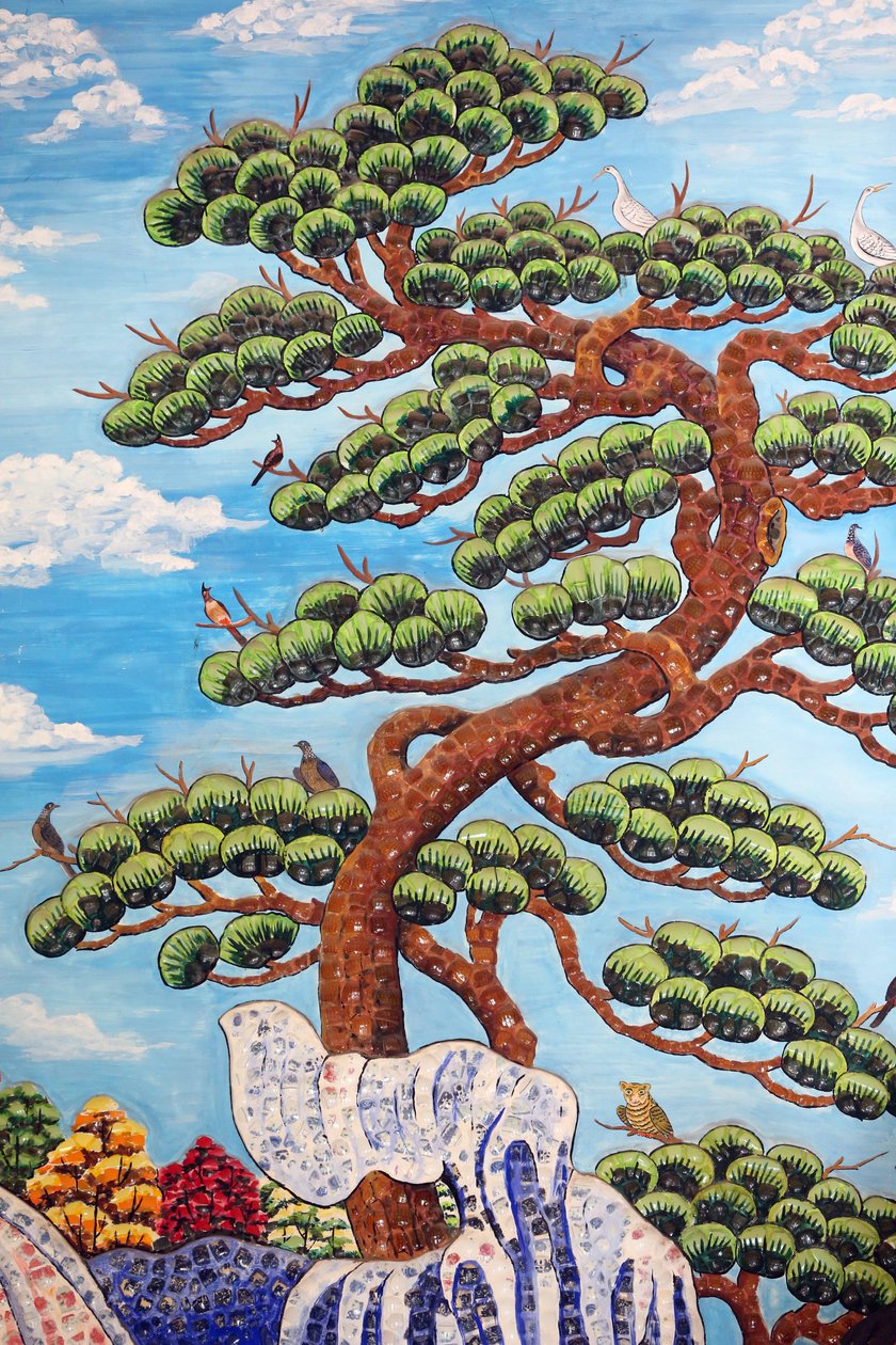 Pagoda budista Chua Buu Dai Son. Árbol. Danang. Vietnam de Unbekannt