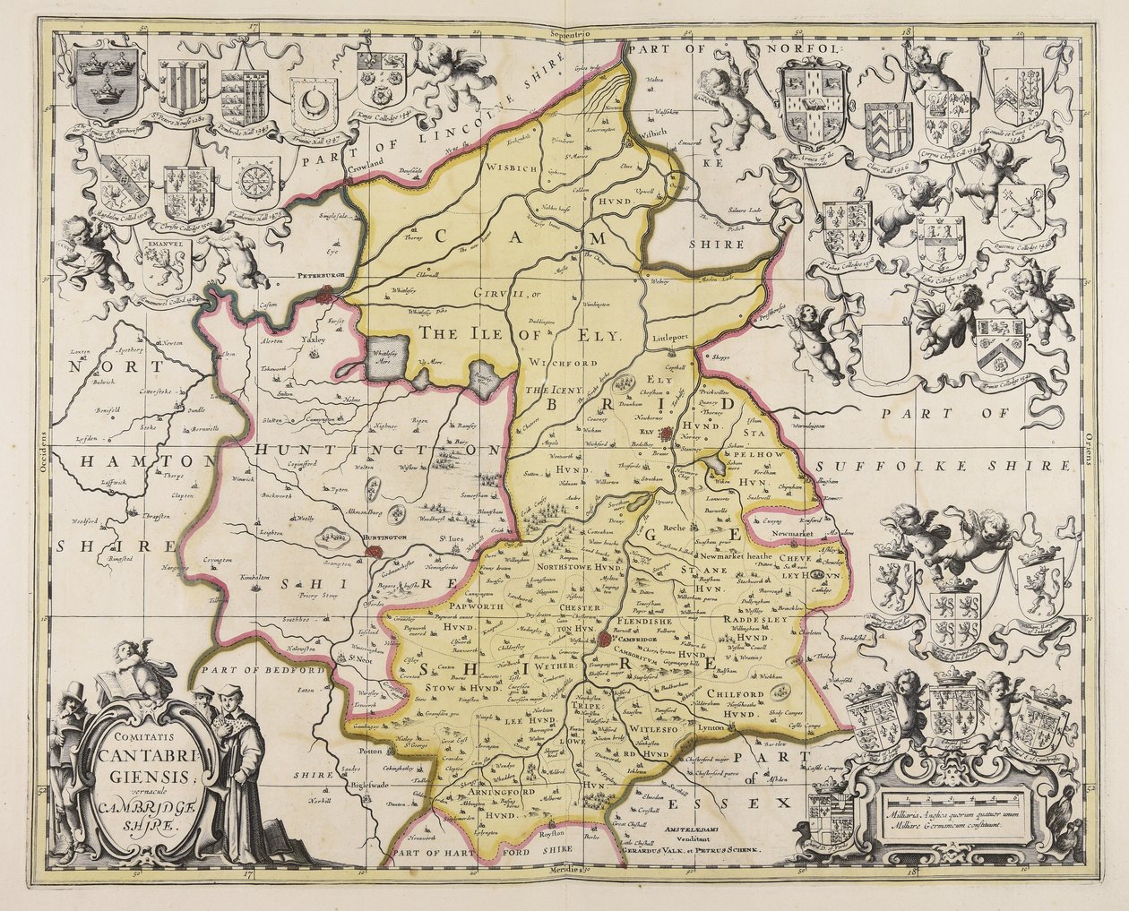 Comitatis Cantabrigiensis vernacule Comarca de Cambridge de Unbekannter Künstler
