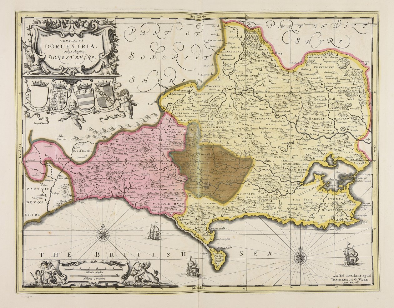 Comitatus Dorcestria vulgo anglice Comarca de Dorset de Unbekannter Künstler