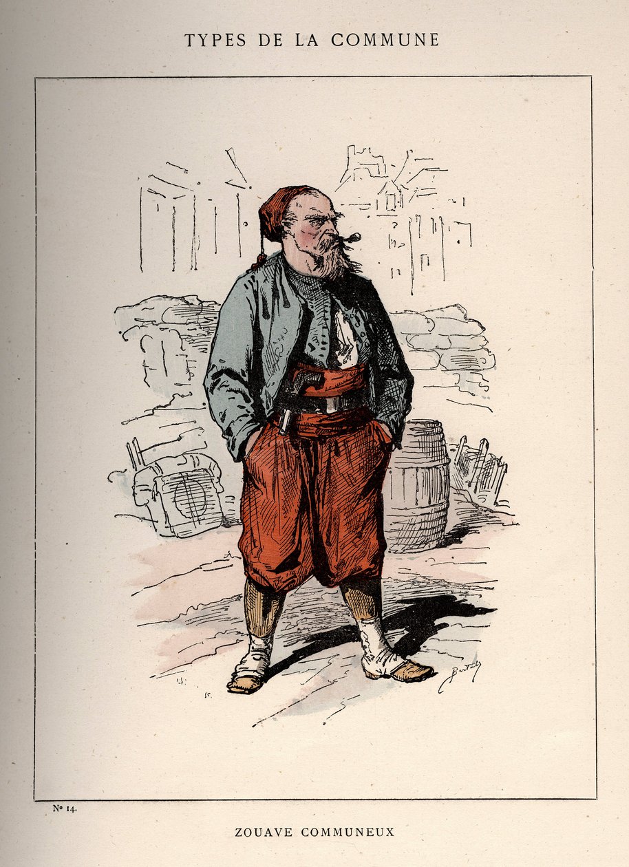Comuna de París: traje de ZOUAVE COMMUNIEUX (14) en "Les Communeux" de Unbekannt