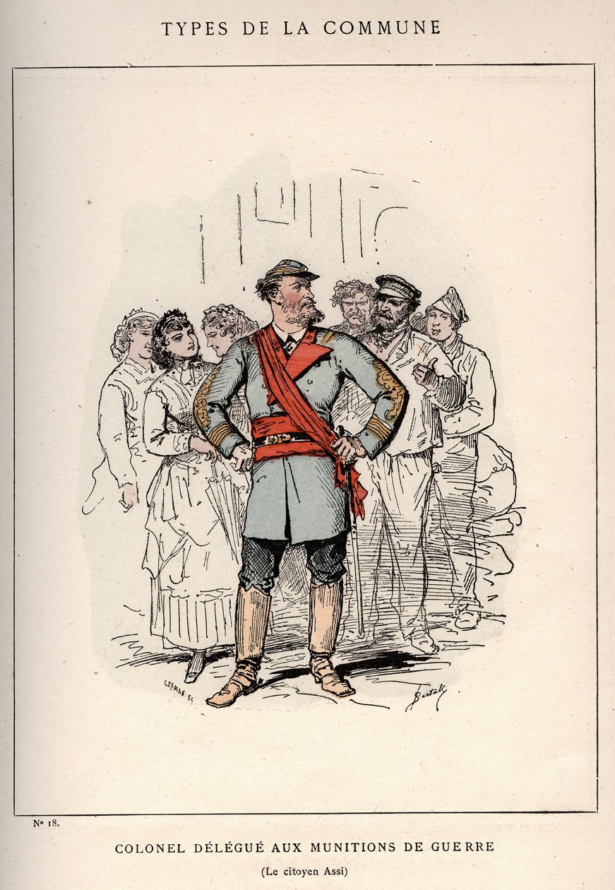 Comuna de París: traje de COLONEL DELEGE 