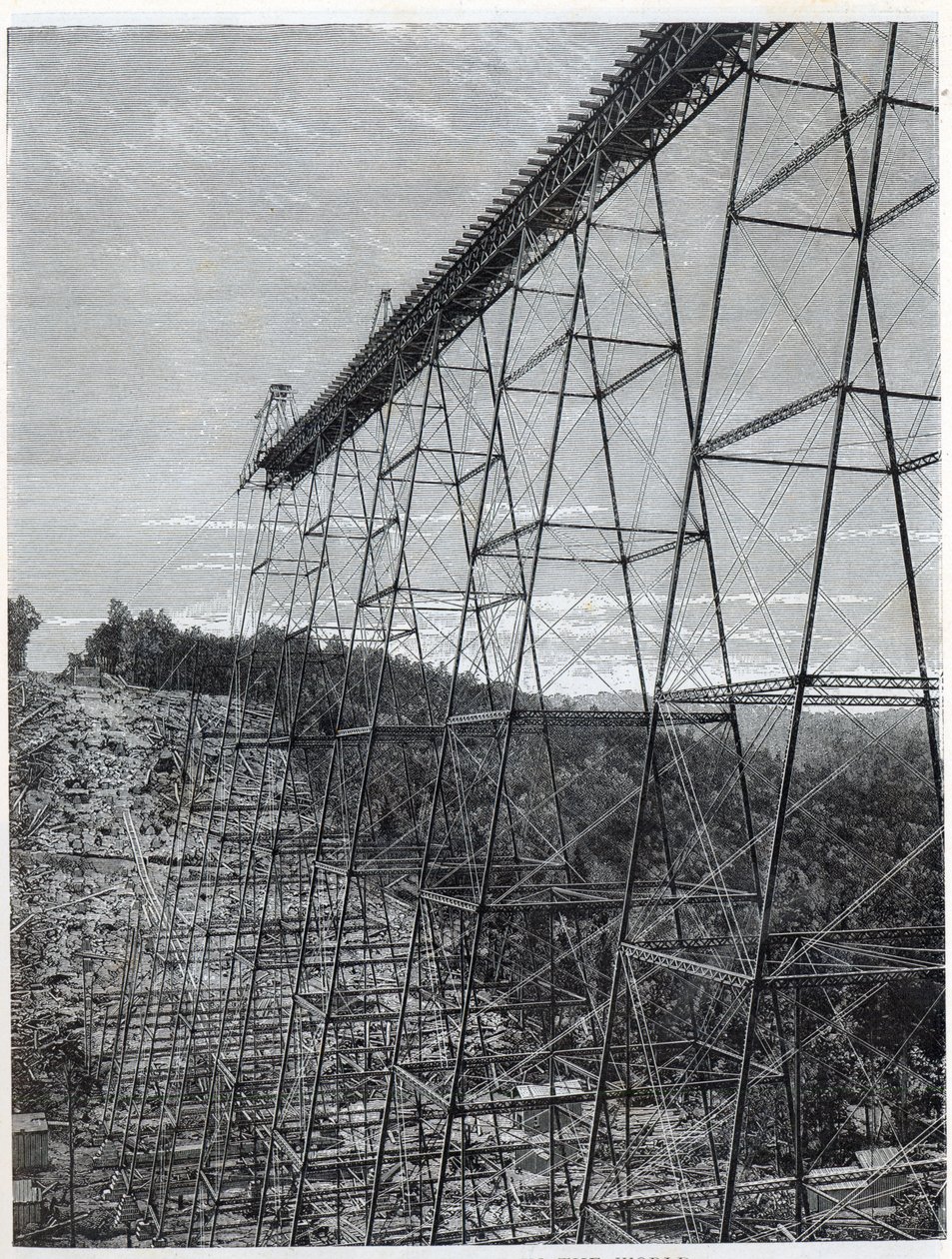 Construcción del viaducto Kinzua de Unbekannt
