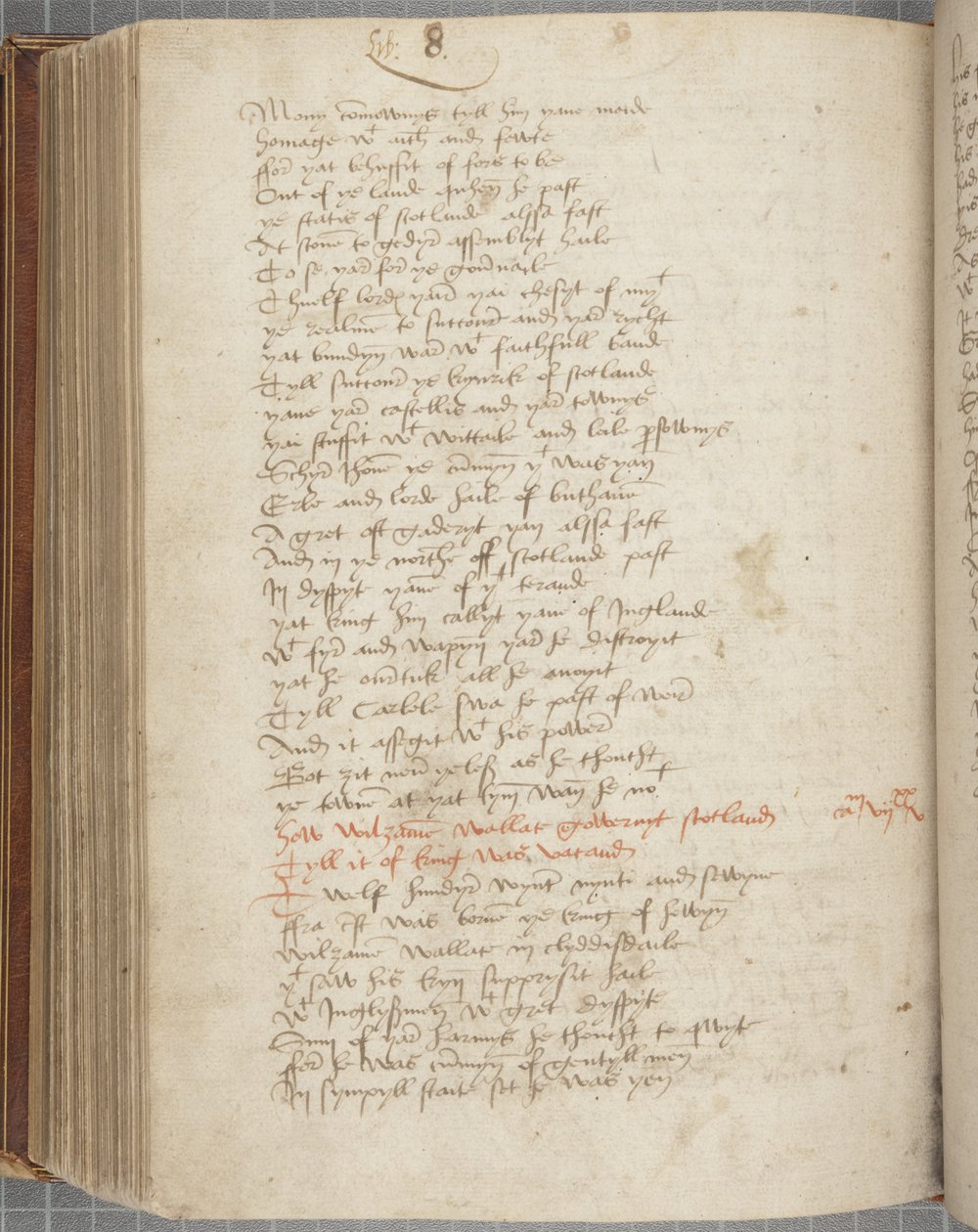 Copia de la Crónica de Andrew of Wyntoun, Fol 319 verso, c.1550 de Unbekannt