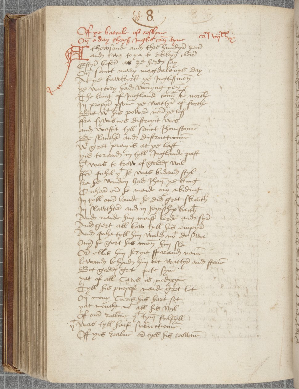 Copia de la Crónica de Andrew of Wyntoun, Fol 325 verso, c.1550 de Unbekannt