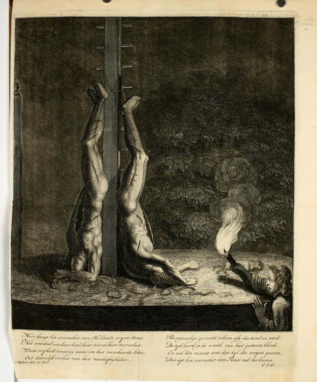 Cornelis Huyberts - Hermanos De Witt en el Groene Zoodje de La Haya (noche) endoodderdoorlugtig00hoev 0752 de Unbekannter Künstler