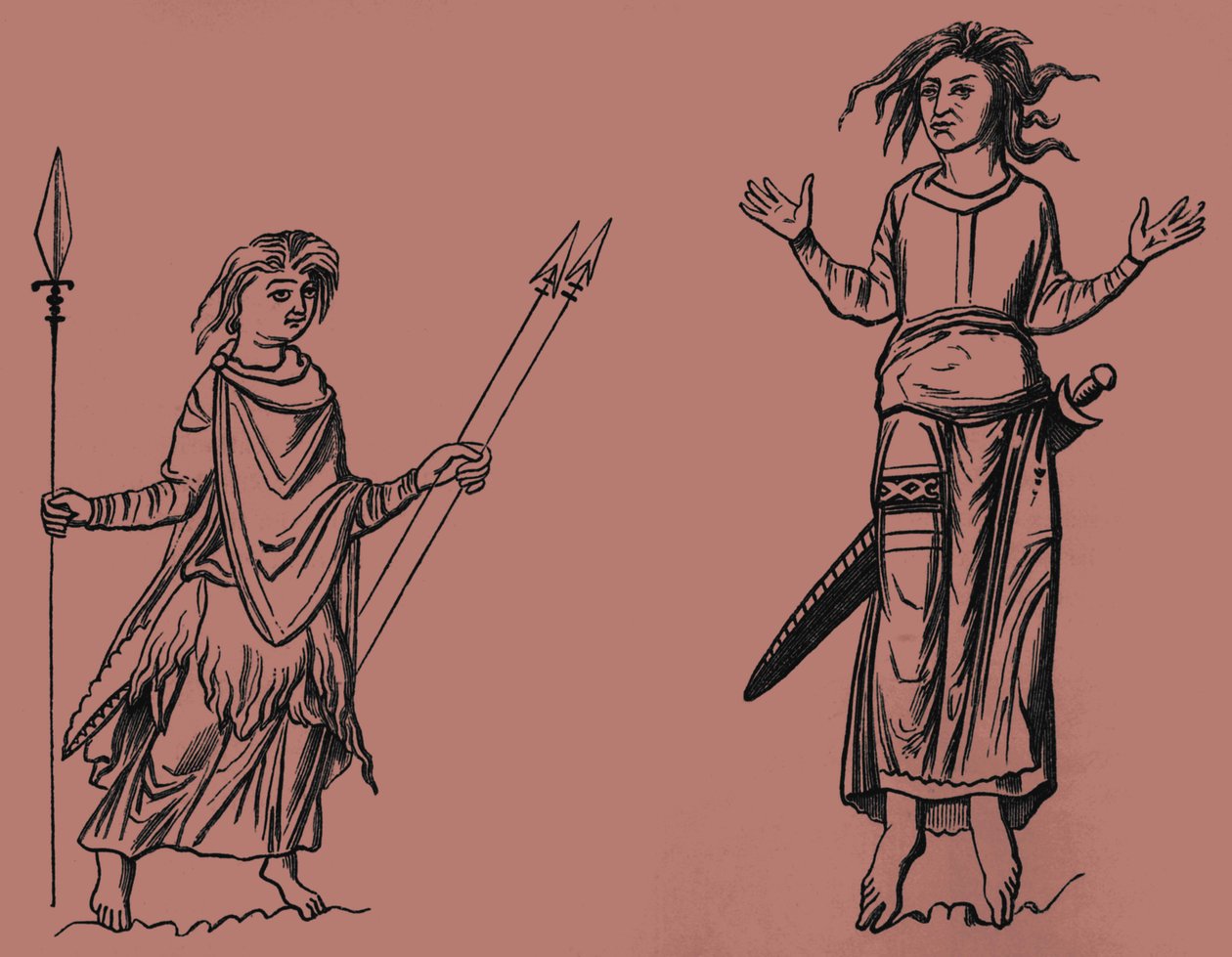 Trajes de los francos, siglos IV-VIII de Unbekannter Künstler