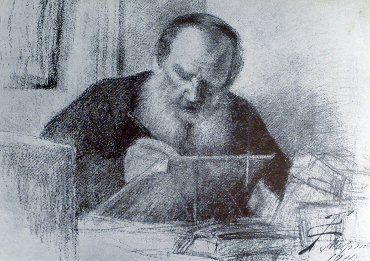 Conde León Tolstoi (9 de septiembre de 1828 - 20 de noviembre de 1910) de Unbekannter Künstler
