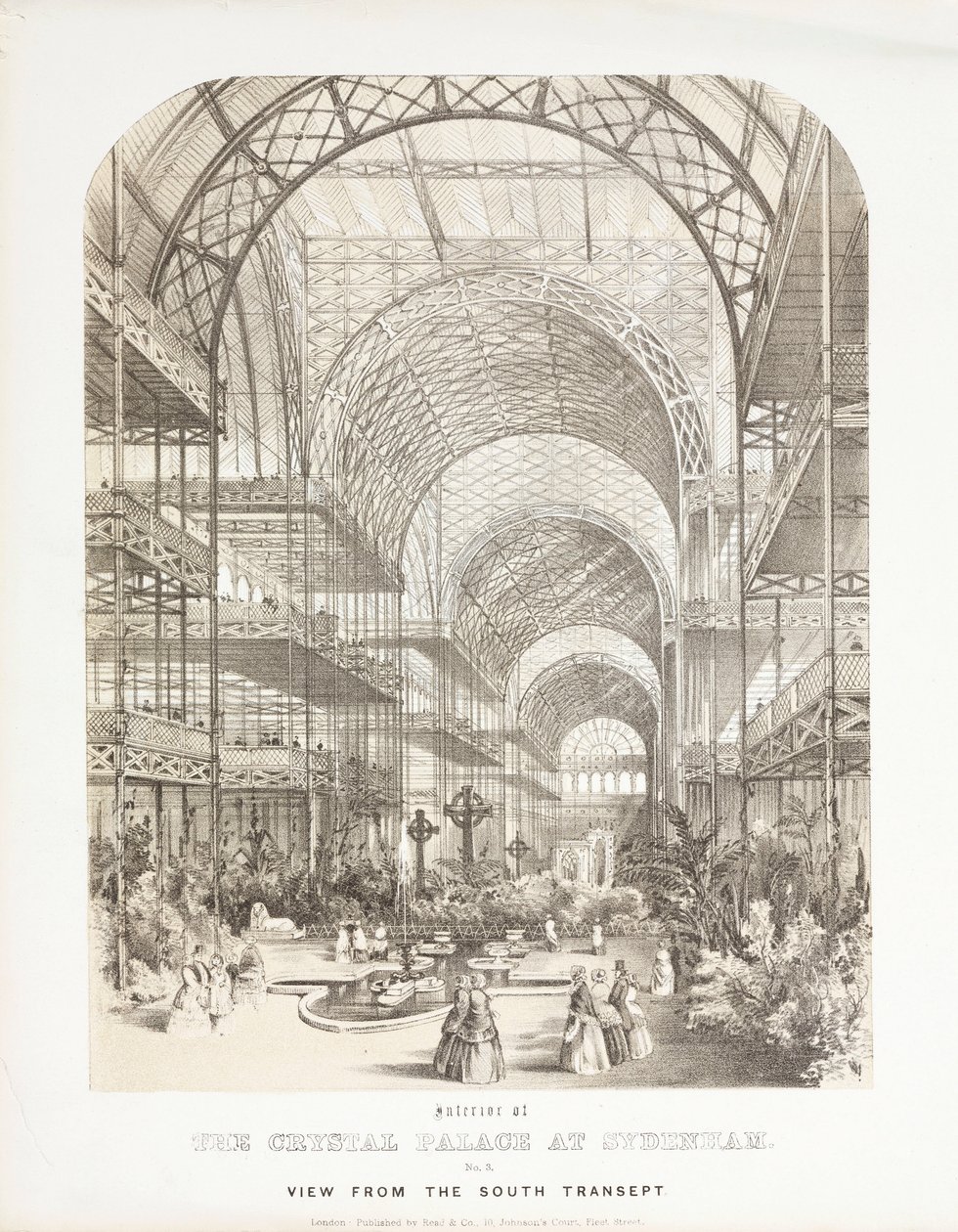 Palacio de Cristal, post-Gran Exposición Vista desde el transepto sur, Palacio de Cristal, Sydenham de Unbekannt