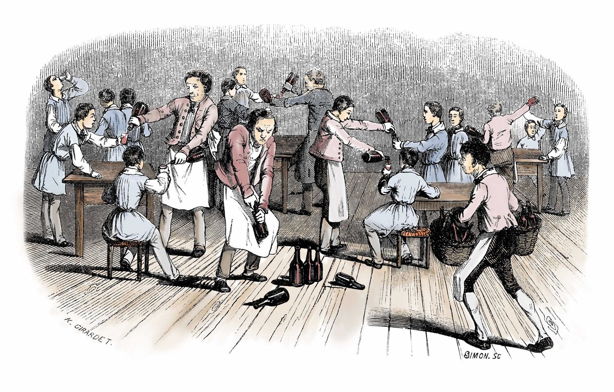 Debut de la historieta: grabado de "Nouveaux voyages en zig-zag" de Rodolphe Topffer (1799-1846) de Unbekannter Künstler