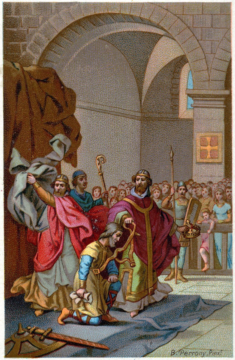 Deposición del rey francés Luis I (833), principios del siglo XX de Unbekannter Künstler