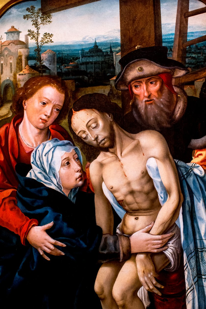 Descendimiento de la cruz, atribuido a Peter Coeck van Aelst de Unbekannt