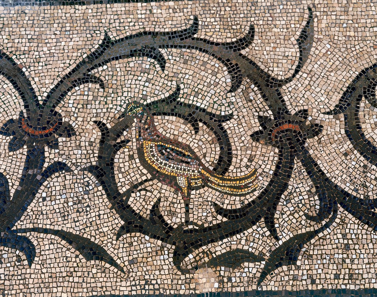 Detalle del piso de la Basílica cristiana temprana de Aquileia, Udine de Unbekannt