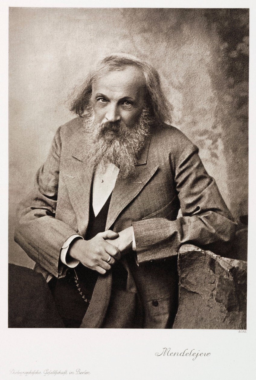 Dmitri Ivánovich Mendeléyev, químico ruso, c 1905 de Unbekannt