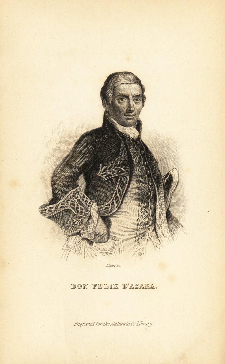 Don Félix de Azara o Félix Manuel de Azara, oficial militar español, naturalista e ingeniero de Unbekannt