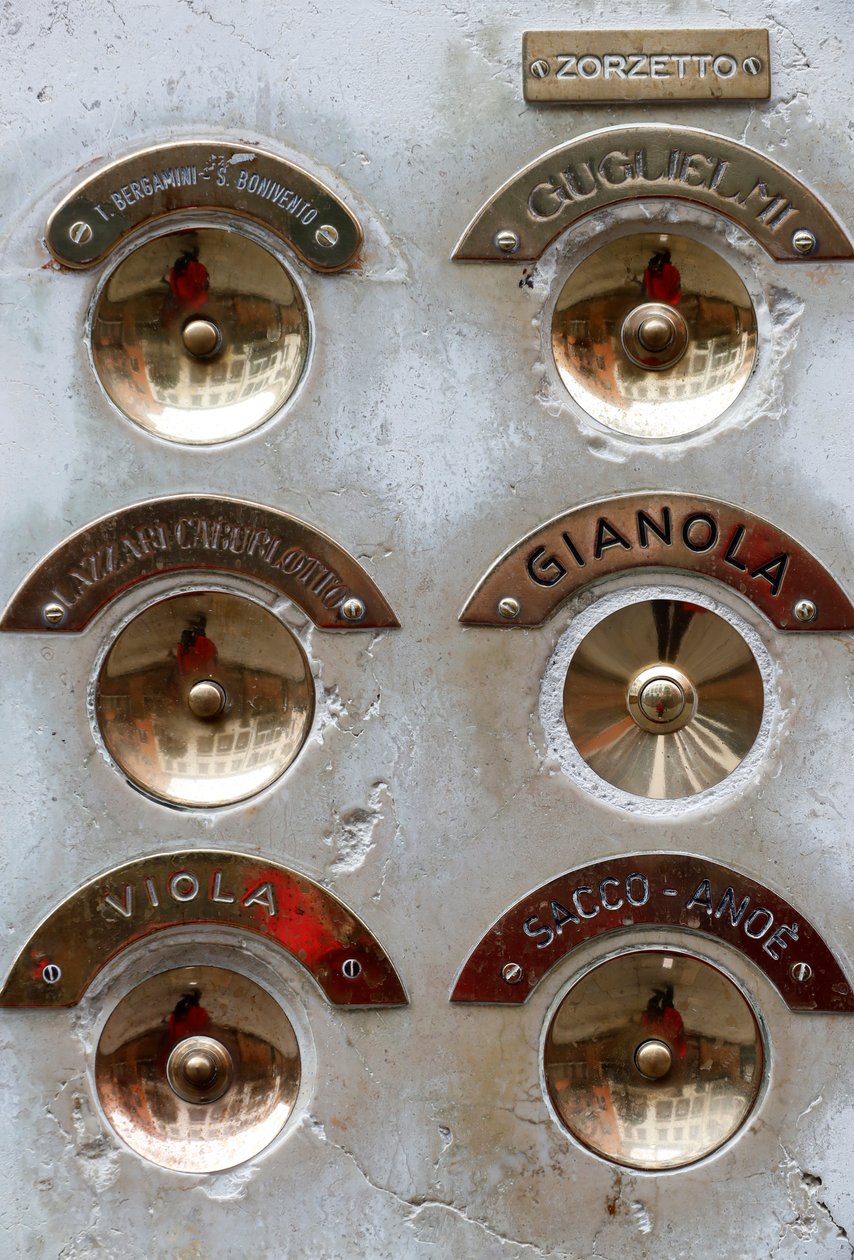 Panel de botones de timbre, Venecia, Italia (foto) de Unbekannt