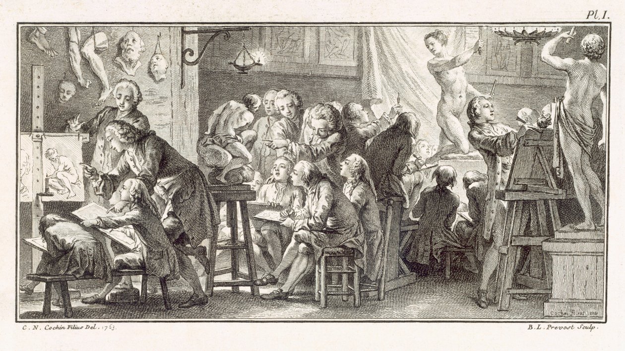 Clase de Dibujo, ilustración de 