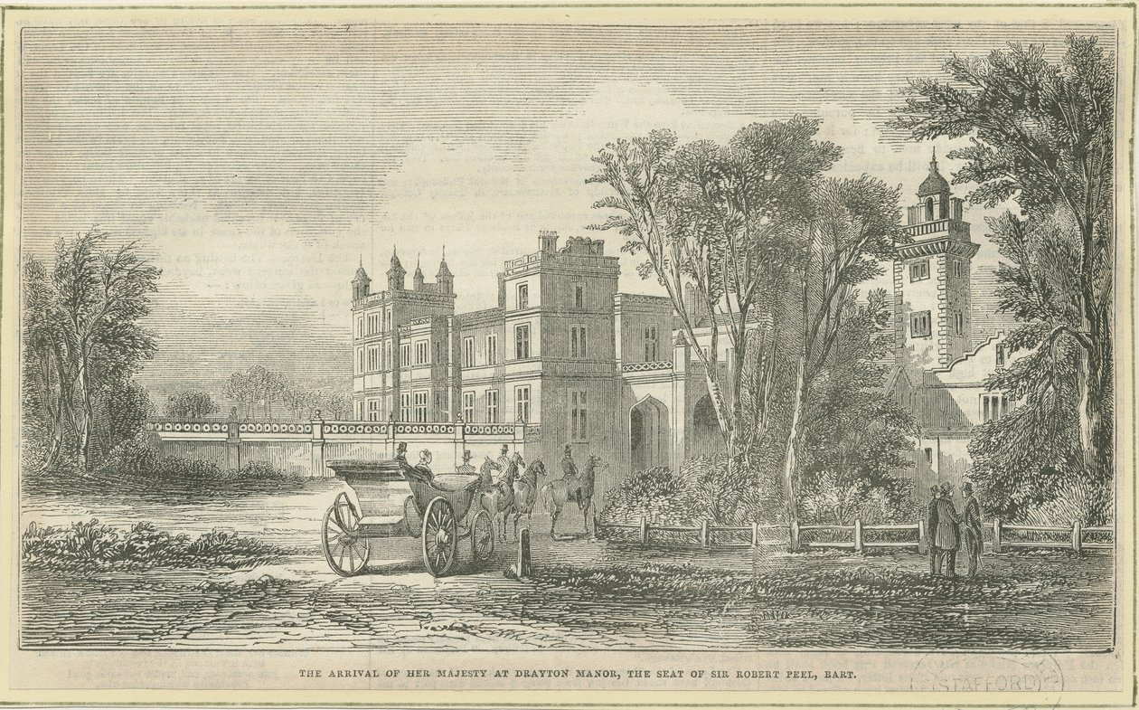 Drayton Bassett - "Drayton Manor": grabado en madera, s.f. [?siglo XIX] de Unbekannt