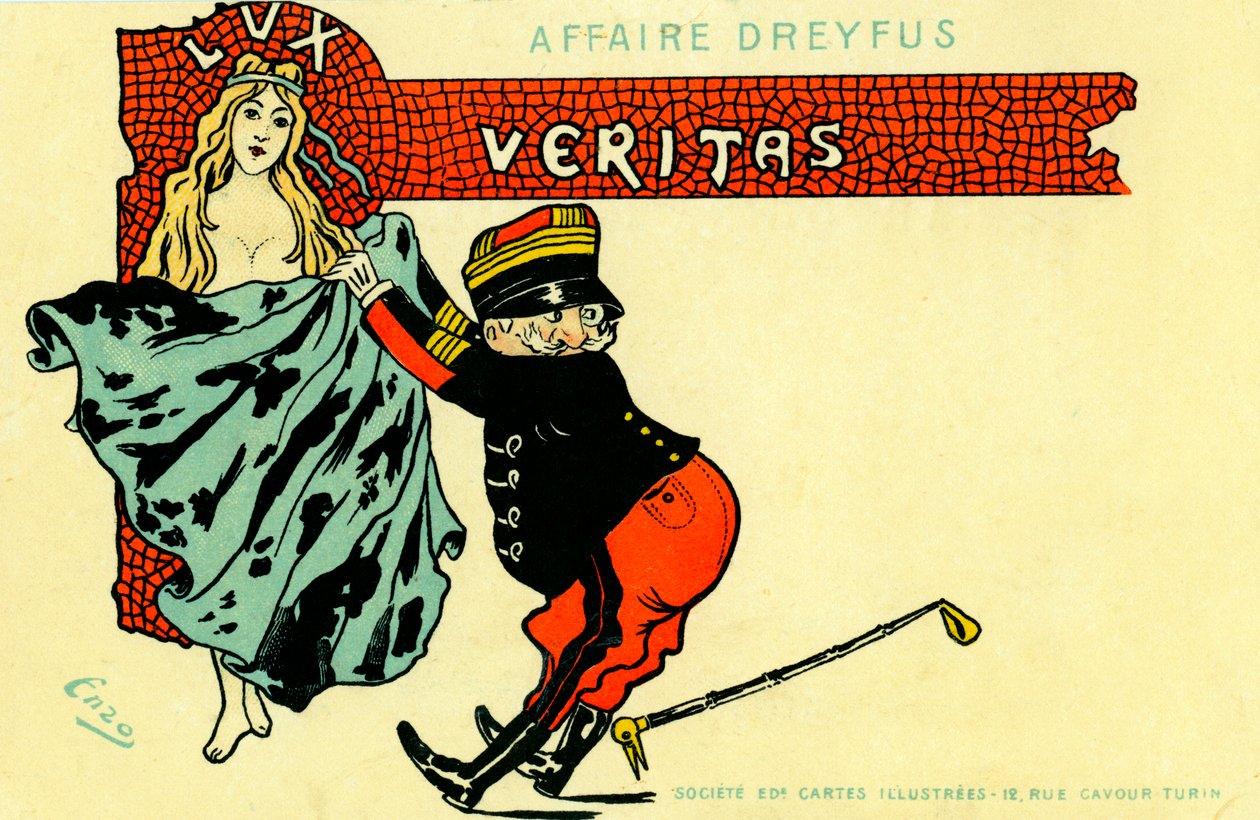 El caso Dreyfus - dibujos animados de Unbekannter Künstler