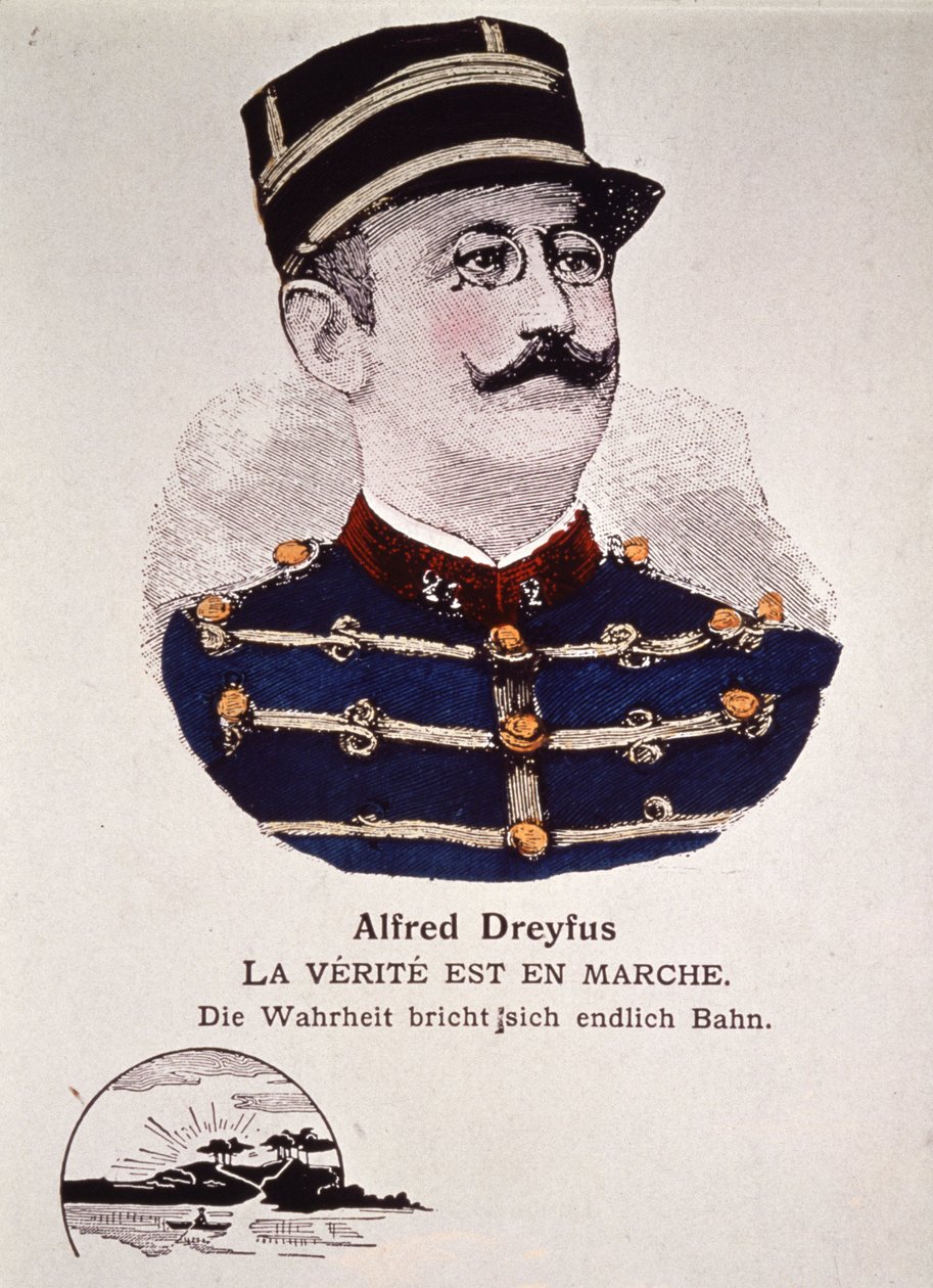 Asunto Dreyfus : la verdad corre, principios del siglo XX (grabado) de Unbekannter Künstler
