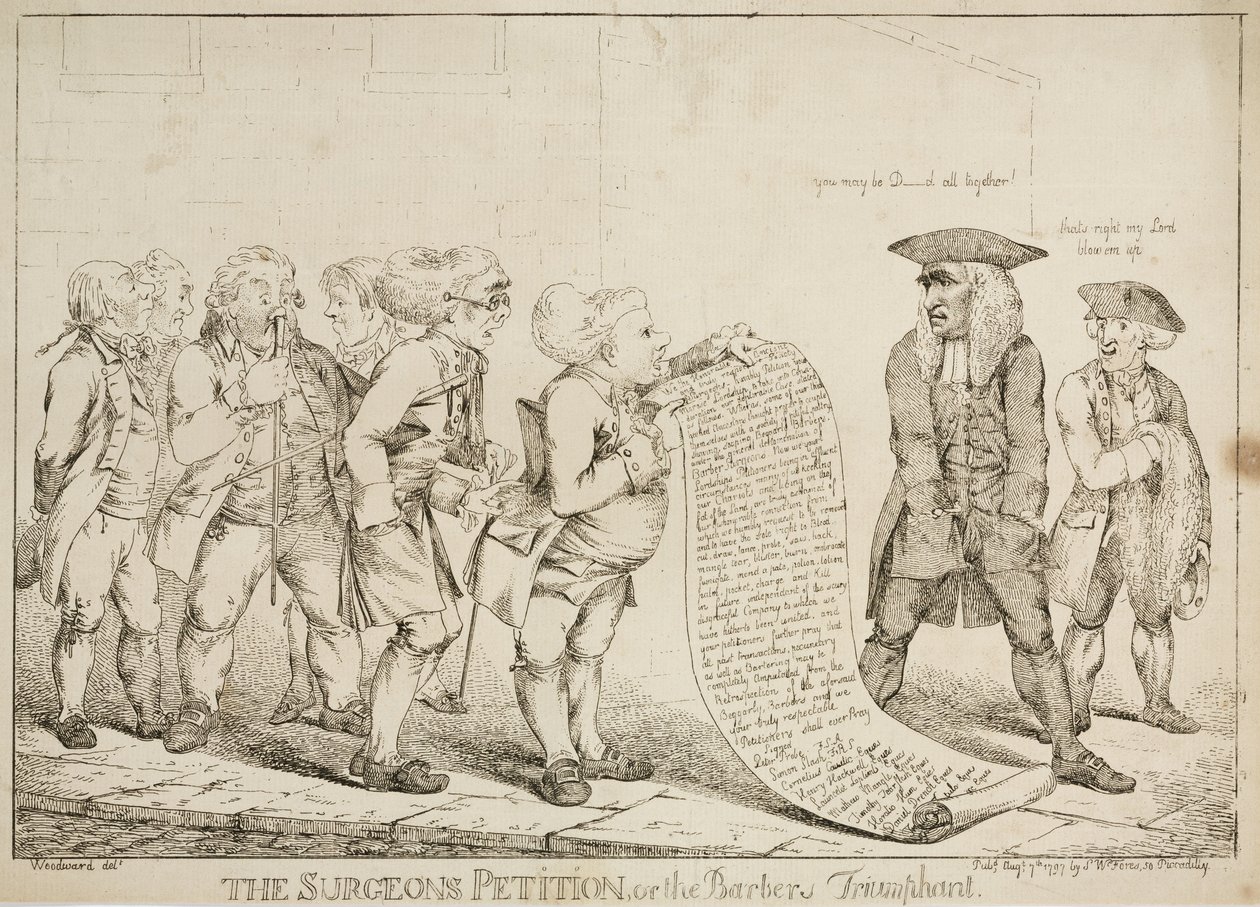 La petición de los cirujanos o los barberos triunfantes, 7 de agosto de 1797 de Unbekannt