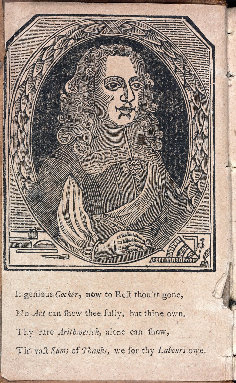 Edward Cocker, matemático y grabador inglés de Unbekannt